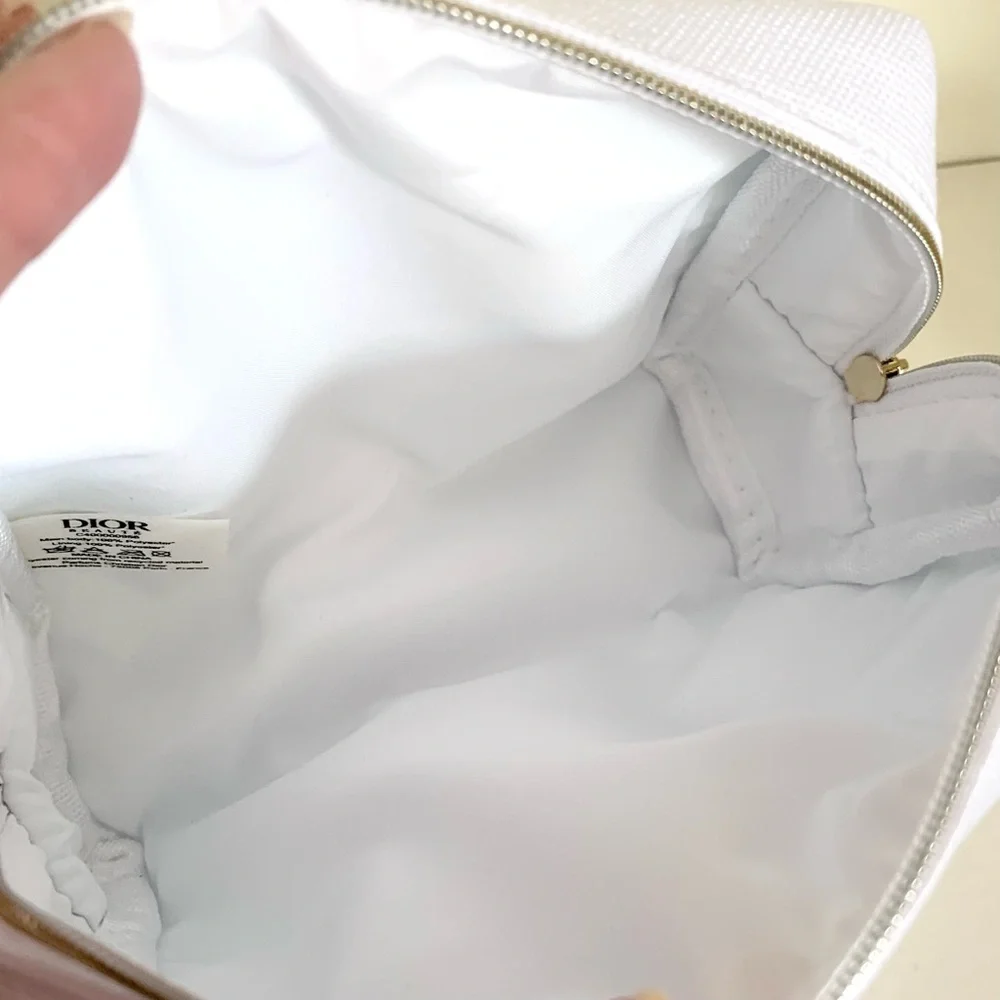 Hold NWOT Dior canvas makeup pouch